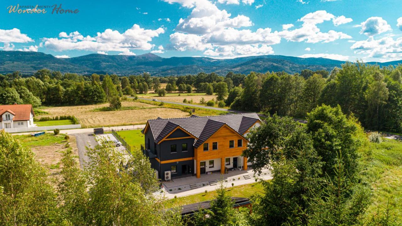 Wonder Home - Apartamenty Halo Karkonosze Z Ogrodem, Sezonowym Basenem, Placem Zabaw I Widokiem Na Sniezke - Zlokalizowane Blisko Karpacza Myslakowice Luaran gambar
